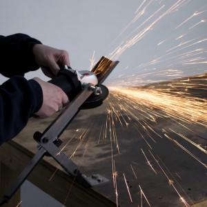 All American Sharpener 5002 for Standard Straight Mower Blades with M8x1.25 Pin Thread