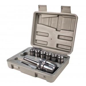 Erie Tools 6 Piece Chuck Set Includes Chuck, Six Collets, Spanner Wrench for Mini Mill Machine
