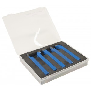 Erie Tools 5 Piece Cutting Set 5/16" Tungsten Carbide Tips for Mini Metal Lathe