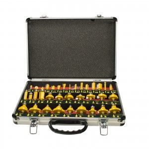 Erie Tools 35 Piece 1/4" Shank Router Bit Set With Tungsten Carbide Tips
