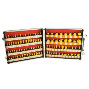 Erie Tools 100 Piece 1/4" Shank Router Bit Set Tungsten Carbide Tips