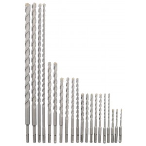 Erie Tools 20 Piece SDS Rotary Hammer Concrete Masonry Carbide Tipped Bit Set