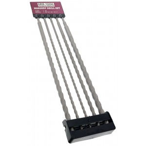 Erie Tools 5 Piece 24" SDS Masonry Drill Bit Set
