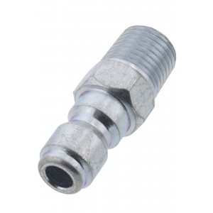 Erie Tools 1/4" MPT Zinc Plated Steel Plug Quick Connect Coupler