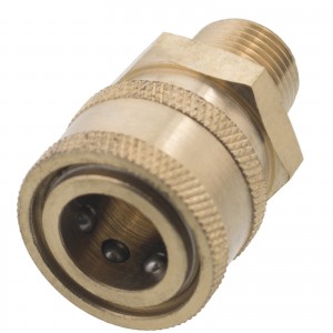 Erie Tools 3/8" MPT Male Brass Socket Quick Connect Coupler