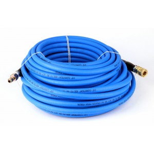 Schieffer 4000 PSI 3/8" x 100' CLEANSTREAM Blue Non-Marking Pressure Washer Hose w/ Quick Connects