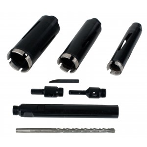 Steel Dragon Tools® 3-Piece 1.5" to 2.5" Dry Diamond Core Drill Bit Kit