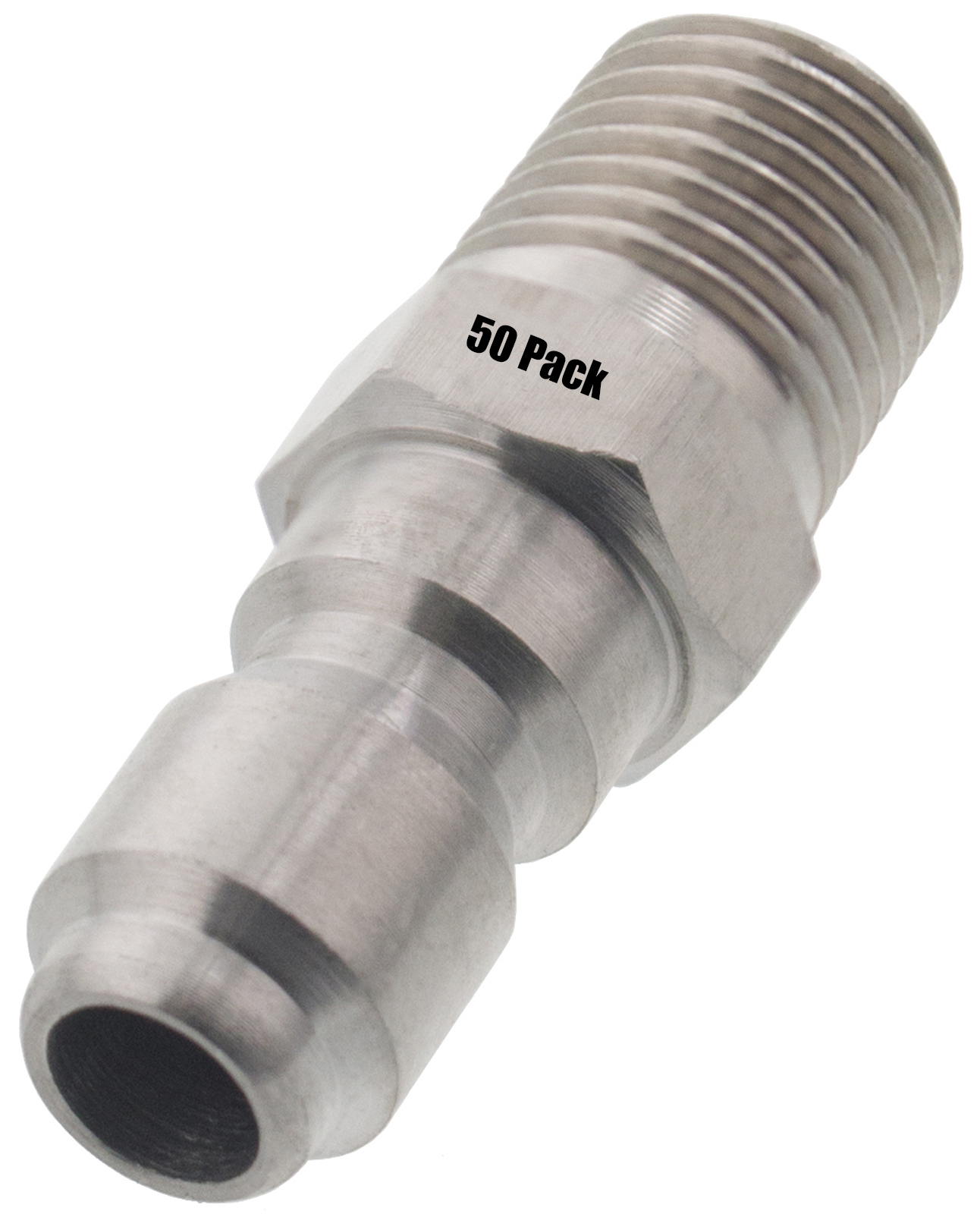(50) 1/4" MPT Male Stainless Steel Plug Quick Connect Coupler Pressure