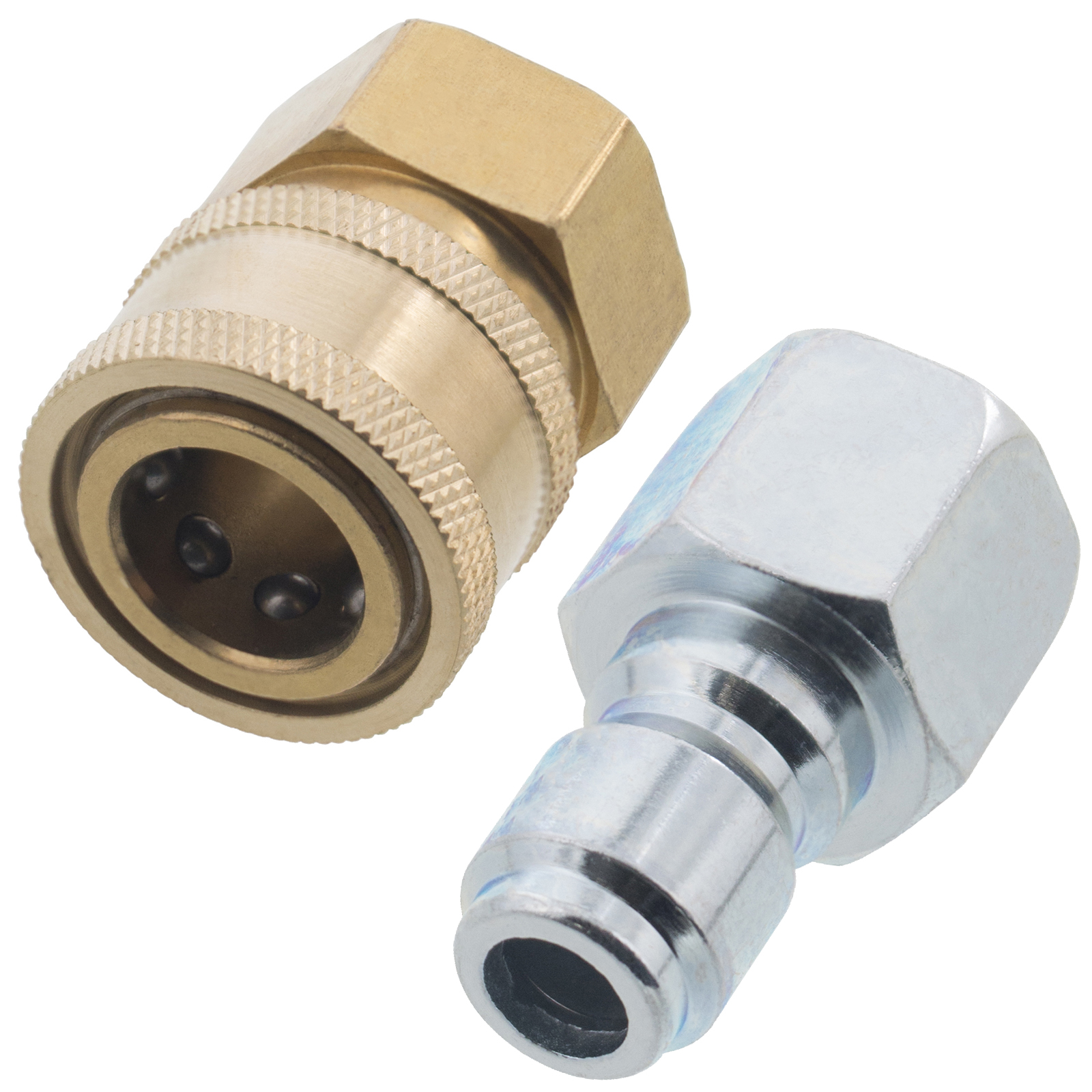 Pressure Washer Twist Type Quick Connector Coupler 22mm Female X 3/8" NPT Male