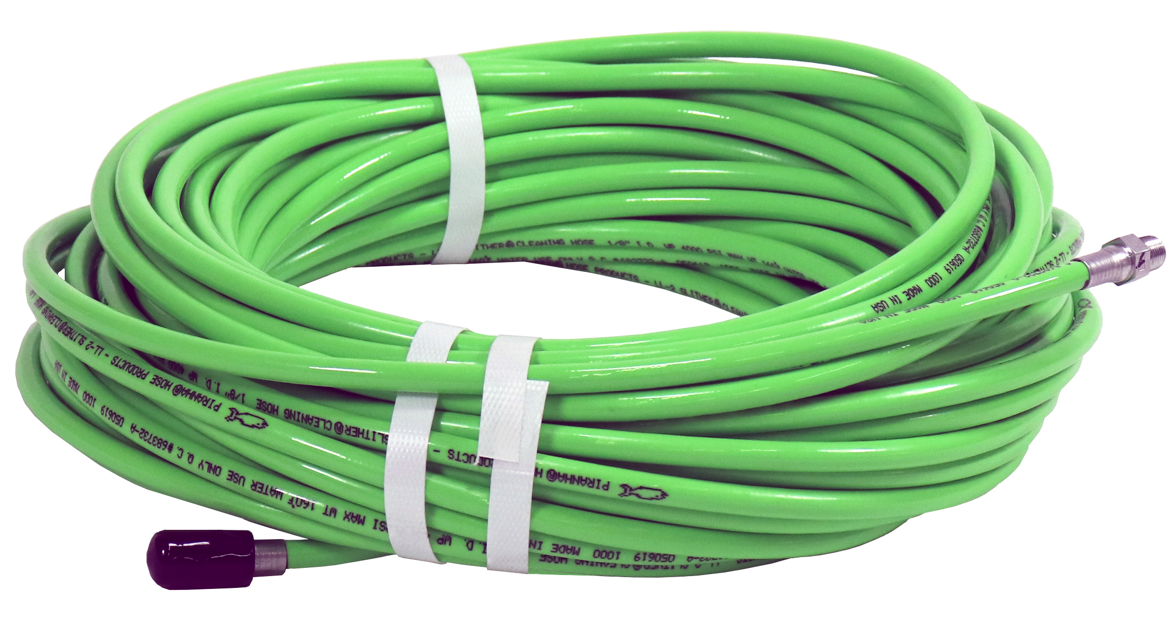 Piranha® 1/8" x 100' 4000PSI Thermoplastic Sewer Jetter Hose Solid eBay