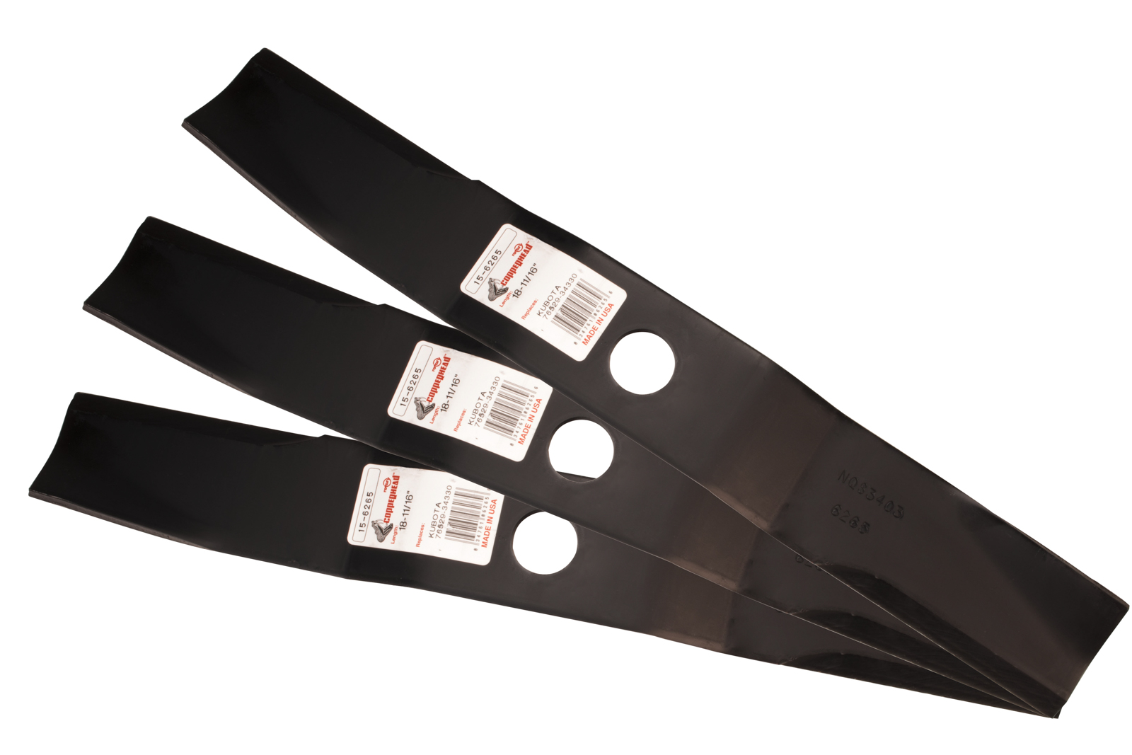 Rotary® 6265 3 Mower Blades for Kubota® Windsor® 54" Deck 731985097852