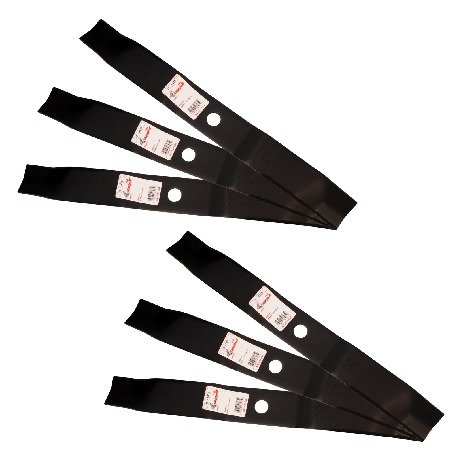 6 Rotary® 6475 Mower Blades for Murray® 095103E701(MA) 92002 40" Deck