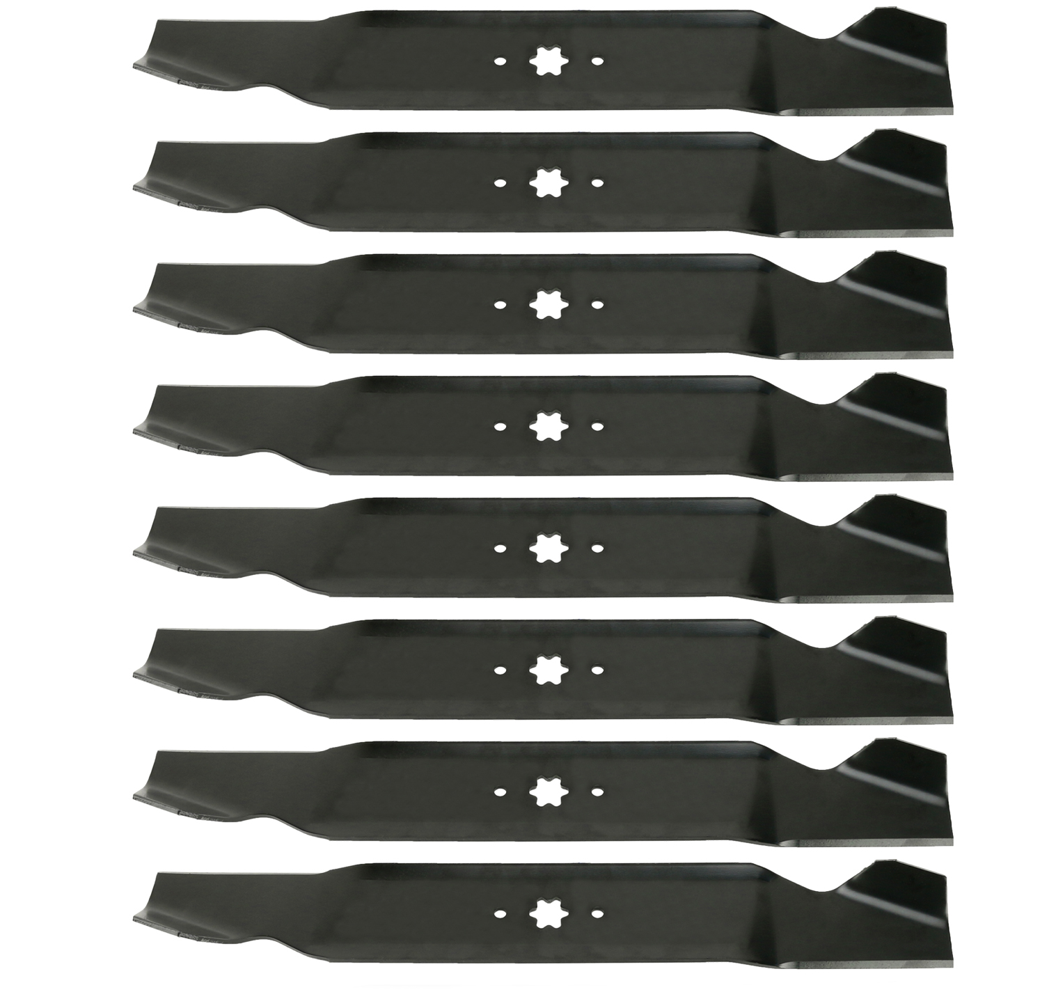 (8) USA Mower Blades® Standard High Lift for Troy Bilt 490110M115 GW