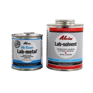 Alvin 14 oz Lab Metal Hi Temp Repair & Patching Compound with Alvin 16 oz Lab Solvent Thinner