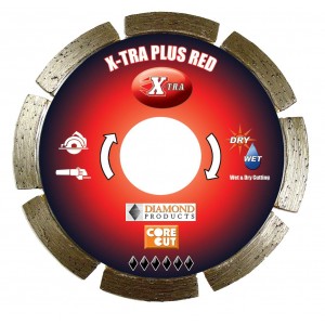 Diamond Products Small Diameter Segmented Dry X-tra Plus Red Cutting Blades - Higher Quality & Cutting Value