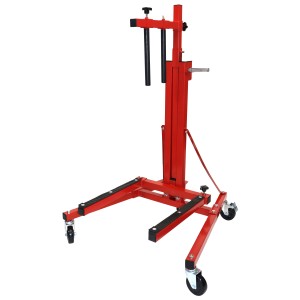 Dragway Tools Hand Cranking Car Door Jack Lift w/ 4" Polyurethane Caster Wheels