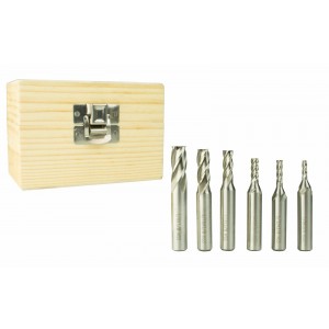 Erie Tools 3/8" Steel End Mill Kit 4 Flute 1/8" 3/16" 5/32" 1/4" 5/16" 3/8"