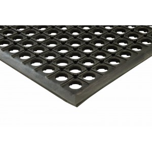 Erie Tools 2x3 Black Rubber Drainage Floor Mat 24" x 36" Anti-Fatigue Anti-slip