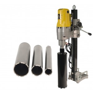 Steel Dragon Tools® 185 with 2in. 3in. 4in. Wet Laser Welded Diamond Concrete Bits