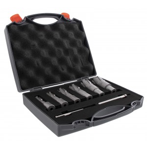Steel Dragon Tools 7pc Tungsten Carbide Tipped Annular Cutter Kit 1-3/8" (Large)